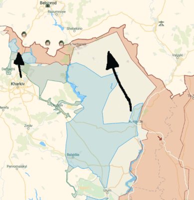 ukraine krieg putin taktische karte verlauf front sloviansk kupiansk izium kramatorsk kherson kharkiv mike vom mars blog